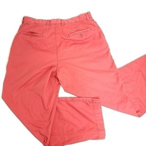 J. Crew EUC Men's 34 x 30 Pink-Red Casual Cotton Vibrant Button Zipper Bottoms